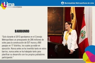 Logros Susana Villarán 2014