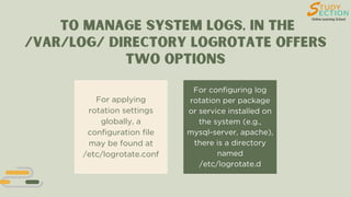 Rotate Ultility The logrotate utility allows you to rotate your logs | PDF