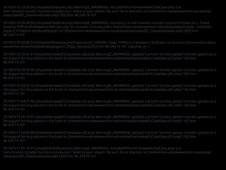 2014/01/10 23:28:24 [/shop/test/TestSuite.php] Warning(E_WARNING): include(PHPUnit/Framework/TestCase.php) [<a
href='function.include'>function.include</a>]: failed to open stream: No such ﬁle or directory on [/home/nihon-store/www/nihon-store/shop/
data/class/SC_ClassAutoloader.php(120)] from 66.249.74.101
2014/01/10 23:28:24 [/shop/test/TestSuite.php] Warning(E_WARNING): include() [<a href='function.include'>function.include</a>]: Failed
opening 'PHPUnit/Framework/TestCase.php' for inclusion (include_path='/home/nihon-store/www/nihon-store/shop/data/module:.:/usr/local/
php/5.2.17/lib/php:/opt/local/lib/php') on [/home/nihon-store/www/nihon-store/shop/data/class/SC_ClassAutoloader.php(120)] from
66.249.74.101
2014/01/10 23:28:24 [/shop/test/TestSuite.php] Fatal error(E_ERROR): Class 'PHPUnit_Framework_TestCase' not found on [/home/nihon-store/
www/nihon-store/shop/test/class/page/LC_Page_Test.php(35)] from 66.249.74.101 customer_id =
2014/01/10 23:41:41 [/shop/test/createEcCubeData-v25.php] Warning(E_WARNING): getopt() [<a href='function.getopt'>function.getopt</a>]:
No support for long options in this build on [/home/nihon-store/www/nihon-store/shop/test/createEcCubeData-v25.php(119)] from
66.249.74.101
2014/01/10 23:47:58 [/shop/test/createEcCubeData-v25.php] Warning(E_WARNING): getopt() [<a href='function.getopt'>function.getopt</a>]:
No support for long options in this build on [/home/nihon-store/www/nihon-store/shop/test/createEcCubeData-v25.php(119)] from
66.249.74.101
2014/01/10 23:54:15 [/shop/test/createEcCubeData-v25.php] Warning(E_WARNING): getopt() [<a href='function.getopt'>function.getopt</a>]:
No support for long options in this build on [/home/nihon-store/www/nihon-store/shop/test/createEcCubeData-v25.php(119)] from
66.249.74.101
2014/01/11 04:07:48 [/shop/test/createEcCubeData-v25.php] Warning(E_WARNING): getopt() [<a href='function.getopt'>function.getopt</a>]:
No support for long options in this build on [/home/nihon-store/www/nihon-store/shop/test/createEcCubeData-v25.php(119)] from
66.249.74.101
2014/01/11 04:13:57 [/shop/test/createEcCubeData-v25.php] Warning(E_WARNING): getopt() [<a href='function.getopt'>function.getopt</a>]:
No support for long options in this build on [/home/nihon-store/www/nihon-store/shop/test/createEcCubeData-v25.php(119)] from
66.249.74.101
2014/01/11 04:20:08 [/shop/test/createEcCubeData-v25.php] Warning(E_WARNING): getopt() [<a href='function.getopt'>function.getopt</a>]:
No support for long options in this build on [/home/nihon-store/www/nihon-store/shop/test/createEcCubeData-v25.php(119)] from
66.249.74.101
2014/01/11 05:10:51 [/shop/test/TestSuite.php] Warning(E_WARNING): include(PHPUnit/Framework/TestCase.php) [<a
href='function.include'>function.include</a>]: failed to open stream: No such ﬁle or directory on [/home/nihon-store/www/nihon-store/shop/
data/class/SC_ClassAutoloader.php(120)] from 66.249.74.101
 