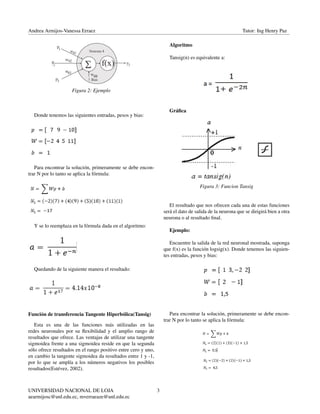 Función de activación de Logsig y tansig | PDF