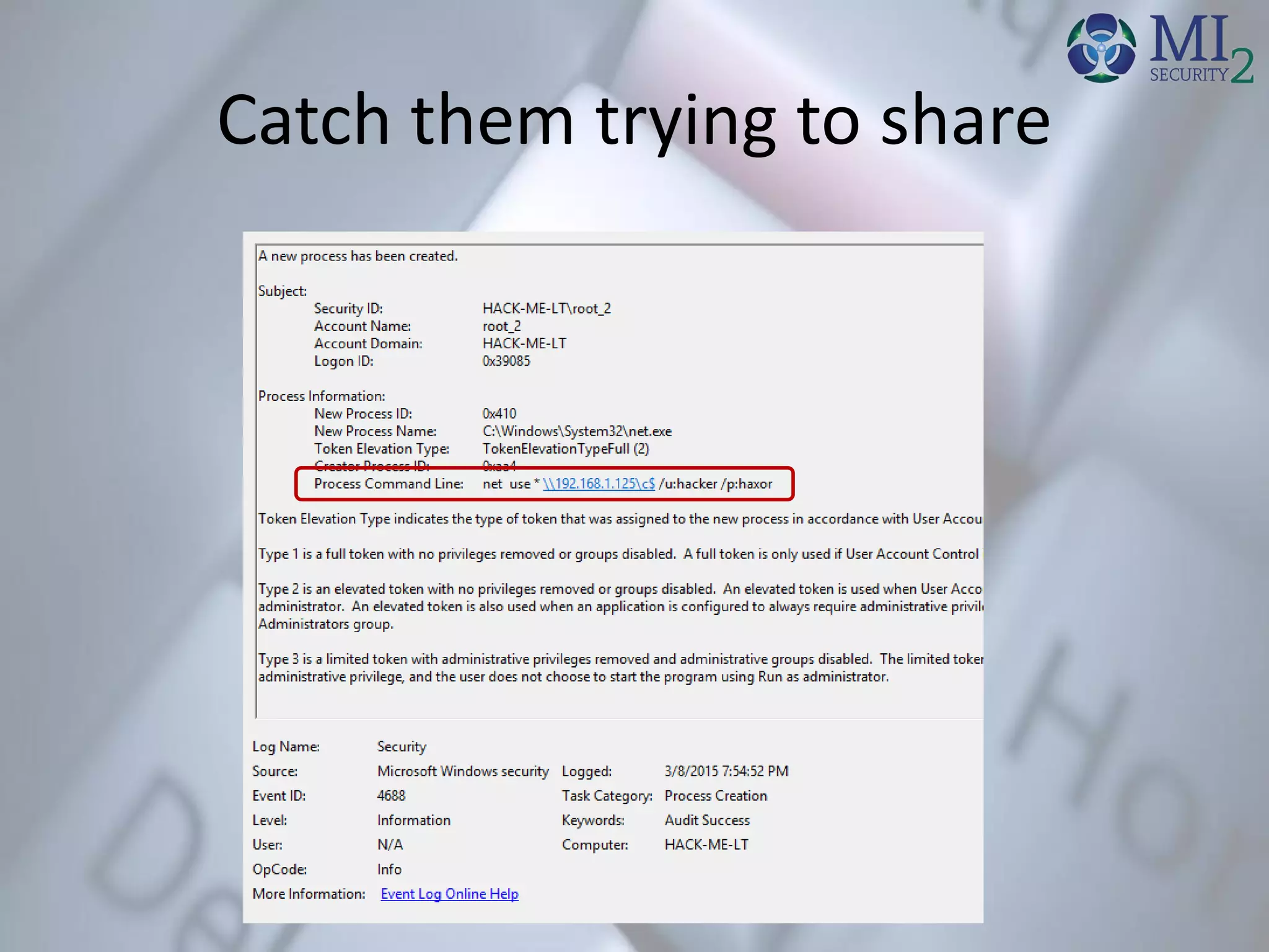 Catch them trying to share
 