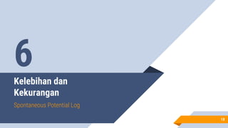 Kelebihan dan
Kekurangan
Spontaneous Potential Log
18
6
 