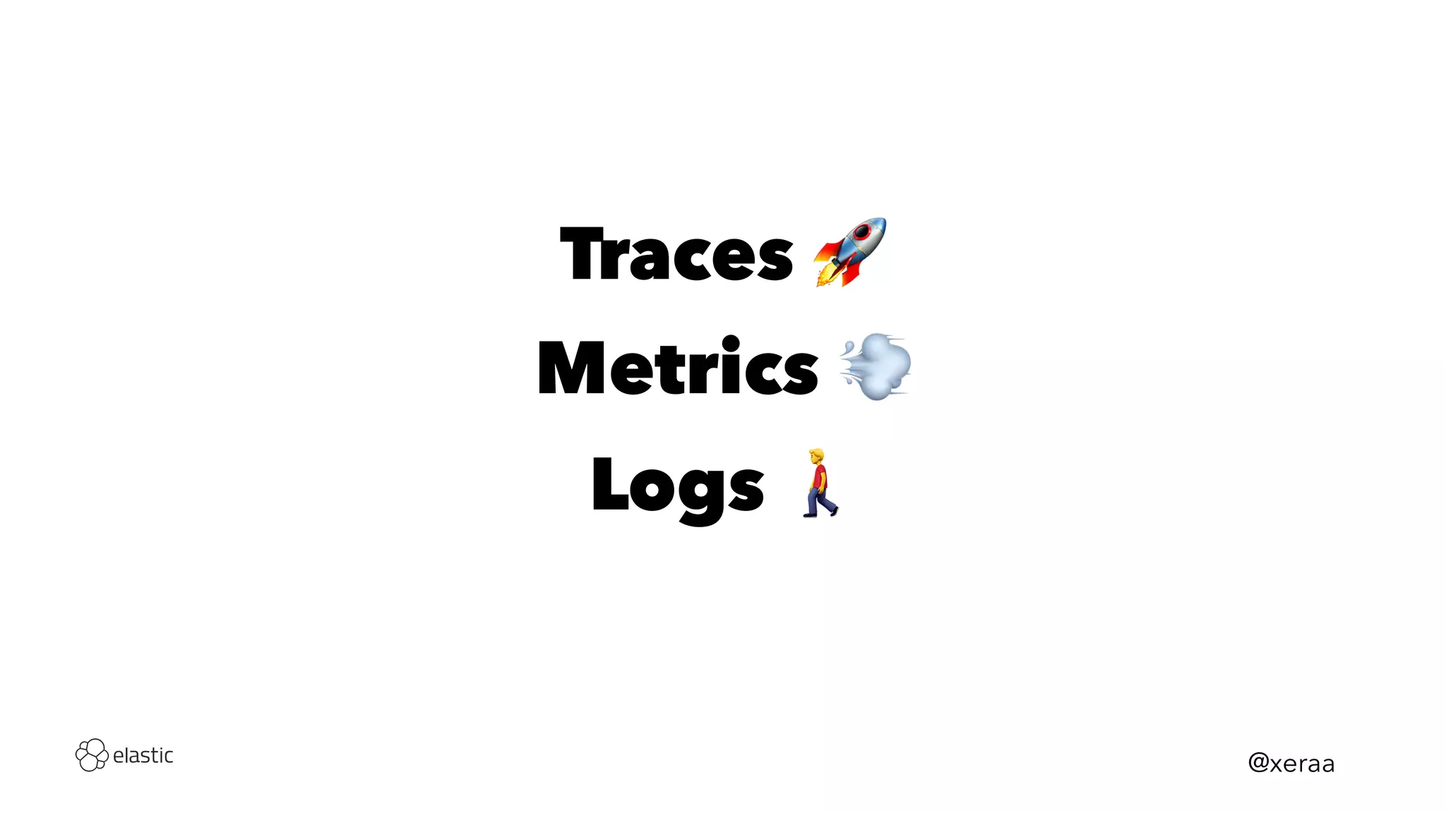 Traces
Metrics
Logs
@xeraa
 