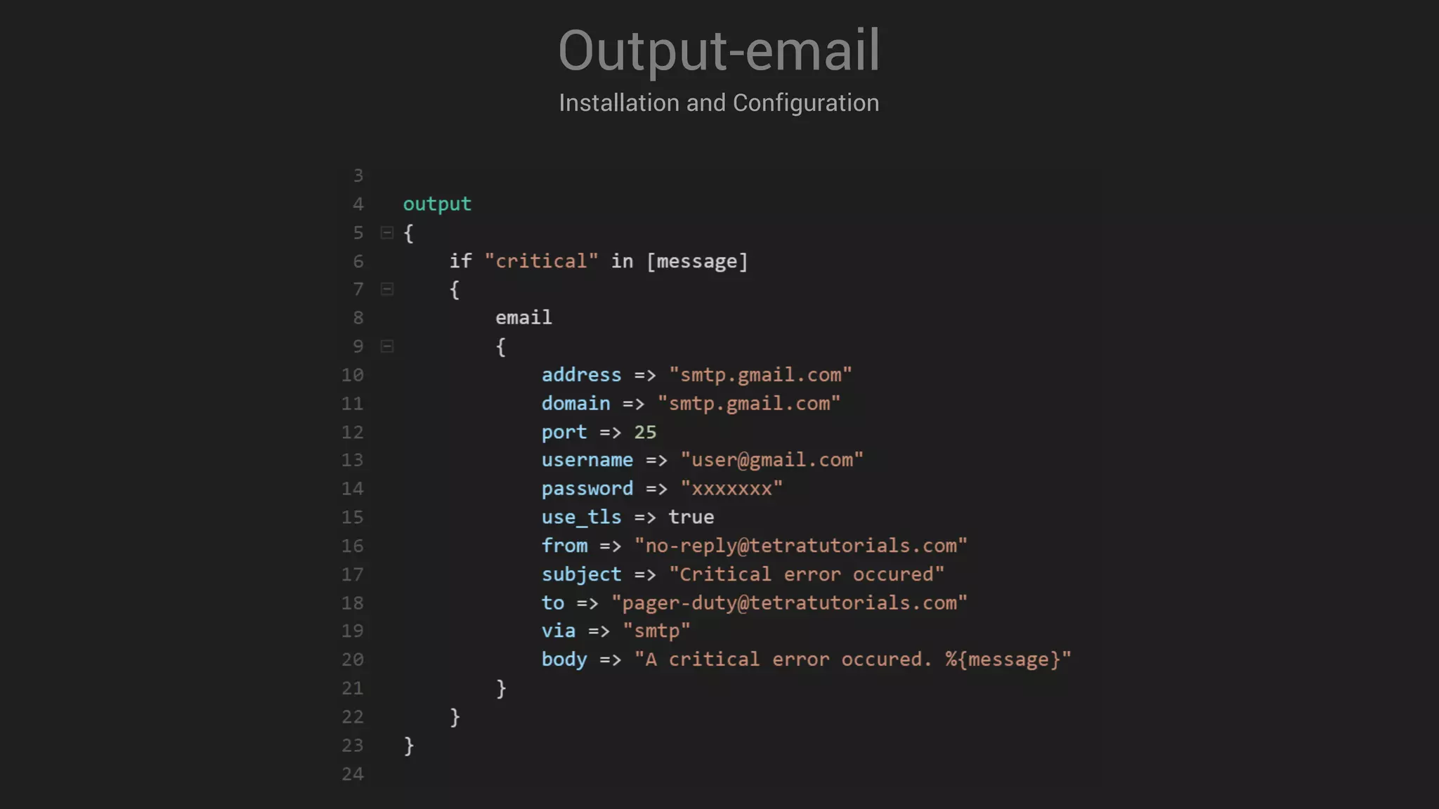 Output-email
Installation and Configuration
 