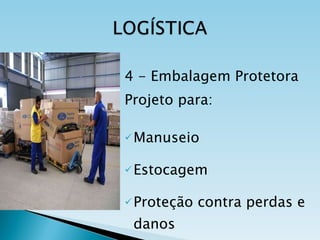 4 - Embalagem Protetora Projeto para: Manuseio Estocagem Proteção contra perdas e danos 