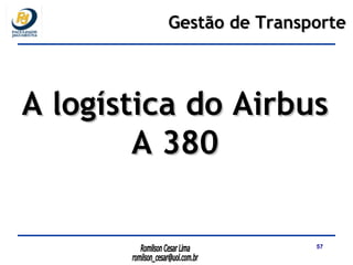A logística do Airbus A 380 Gestão de Transporte 