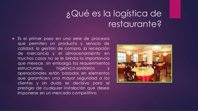 Logística de restaurante