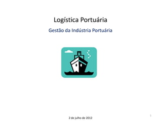 1
Logística Portuária
Gestão da Indústria Portuária
2 de julho de 2012
 