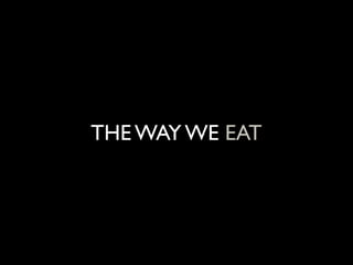 THE WAY WE EAT

 