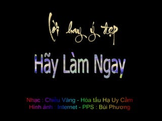 Loi Hay Y Dep  -  Hay Lam Ngay - Bui Phuong