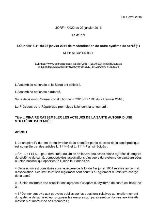 Loi n° 201641_du_26_janvier_2016_version_initiale