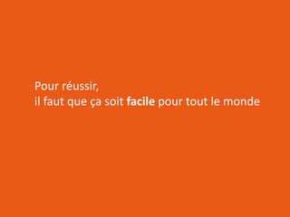 RÉSEAUTER
EFFICACEMENT
l’aide des outils web d’aujourd’hui
Pour réussir,
il faut que ça soit facile pour tout le monde
 