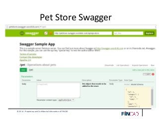 © 2014 - Proprietary and Confidential Information of FINCAD
Pet Store Swagger
 