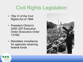 Civil Rights LegislationTitle VI of the Civil Rights Act of 1964 