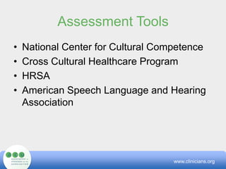 Listen to Another Languagewww.clinicians.org