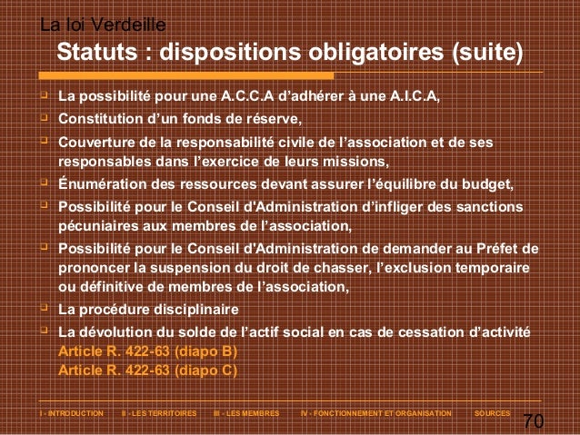 ACCA et la loi verdeille
