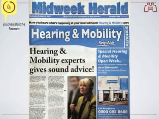 $                                                                                    
journalistische
    Formen




                  www.ulfgruener.de Juni 2010 für Verband Deutscher Lokalzeitungen
 