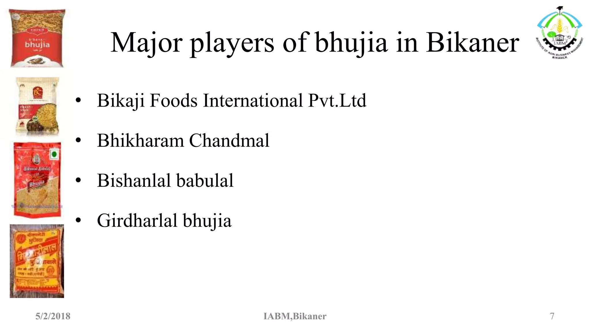 BIKANERI BHUJIA INDUSTRY LOKENDAR SINGH (IABM) PPT