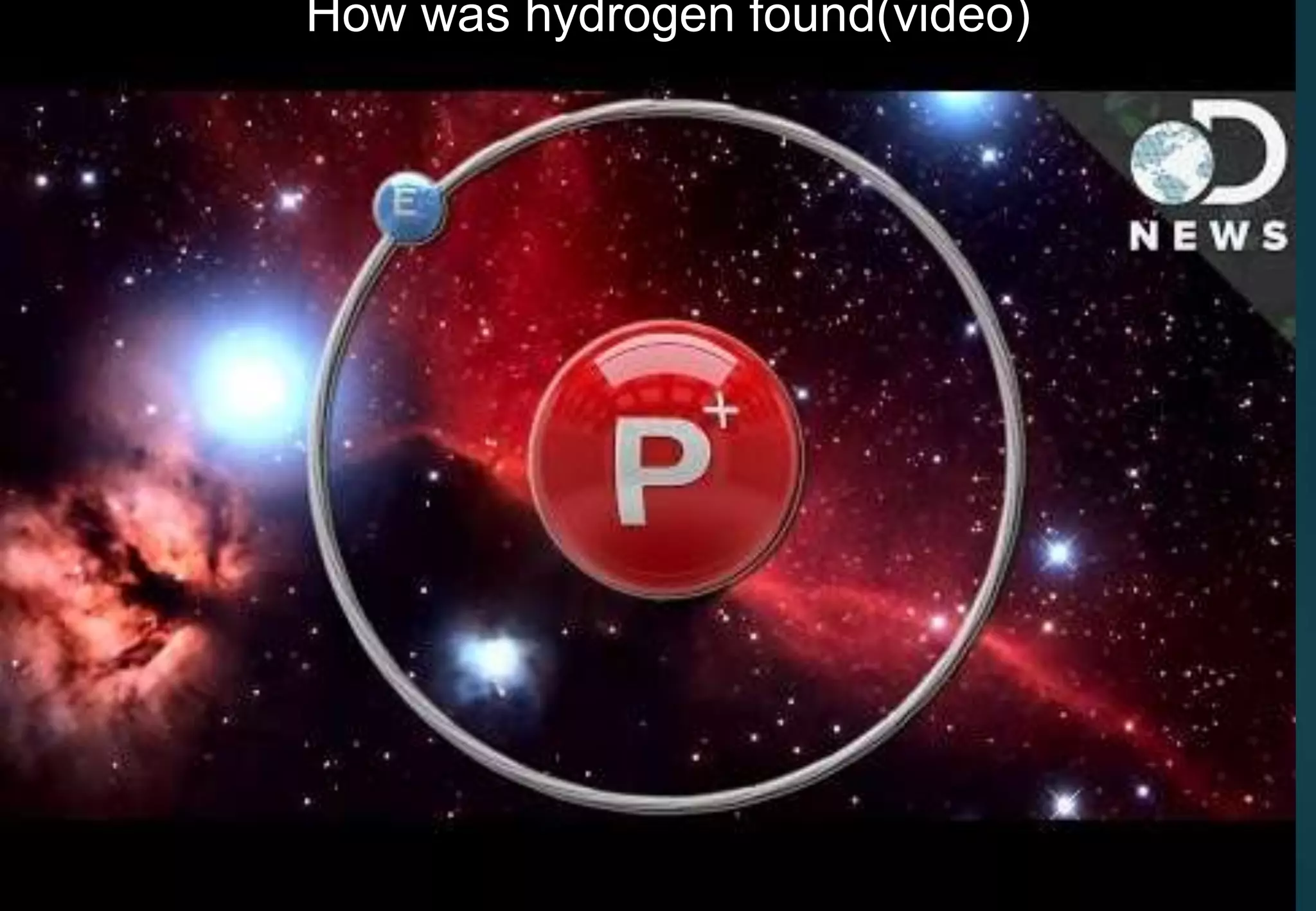 How was hydrogen found(video)
 
