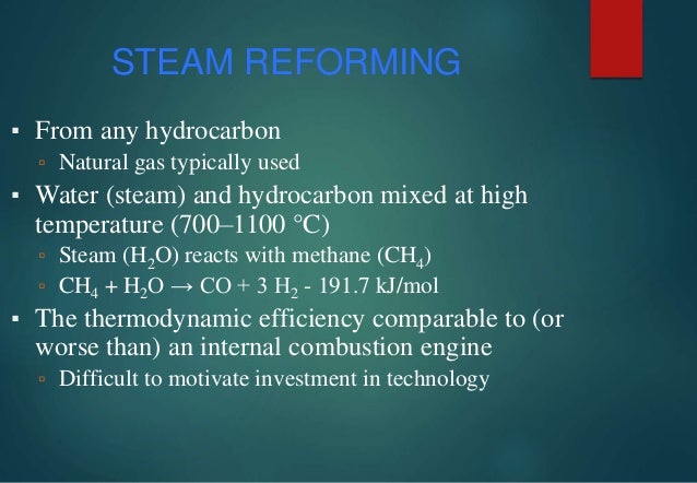 Reforming Natural Gas Into Hydrogen Efficiency Reforming Natural Gas Into Hydrogen Efficiency