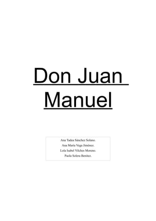 Texto sobre la Exposición de la biografía de Don Juan Manuel