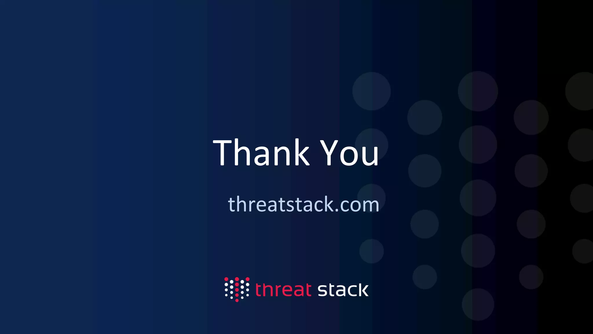 Thank You
threatstack.com
 