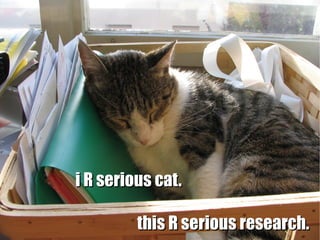 i R serious cat.

         this R serious research.