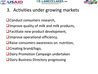 Dairy Value Chain Development