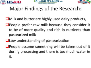 Dairy Value Chain Development
