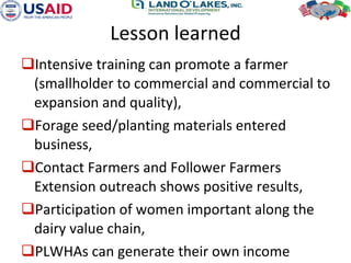 Dairy Value Chain Development