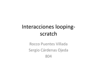 Interacciones looping-
scratch
Rocco Puentes Villada
Sergio Cárdenas Ojeda
804
 