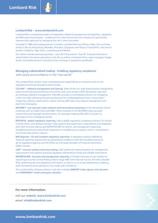 Business All Risk Insurance Examples Lombad Risk Automated Regulatory Compliance | PDF