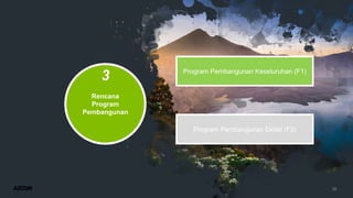 26
Rencana
Program
Pembangunan
3 Program Pembangunan Keseluruhan (F1)
Program Pembangunan Detail (F2)
 