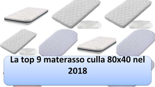 La top 9 materasso culla 80x40 nel
2018
 