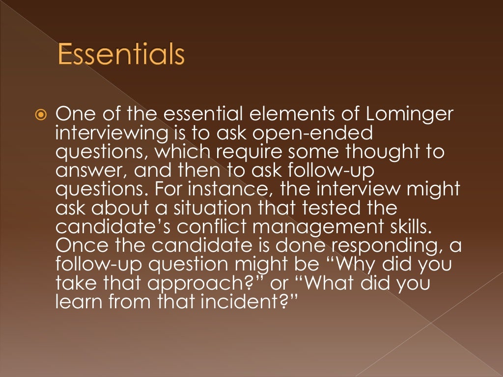 Lominger Competencies Interview Questions Pdf Lominger Interviewing
