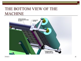 THE BOTTOM VIEW OF THE
MACHINE
8/6/2013 20
 