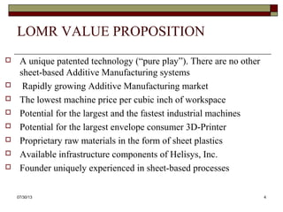 LOMR TECHNOLOGICAL ADVANTAGE
8/6/2013 4
 