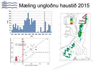 Hafís
Mæling ungloðnu haustið 2015
0
20
40
60
80
100
120
140
160
180
1981 1984 1987 1990 1993 1996 1999 2002 2005 2008 2011 2014
Year
Index
 