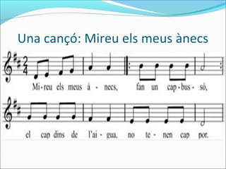 Una cançó: Mireu els meus ànecs
 