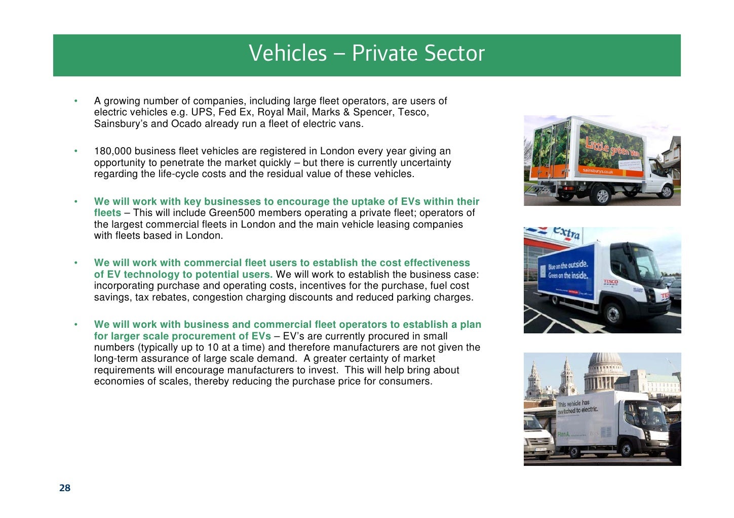 London Electric Vehicles Plan