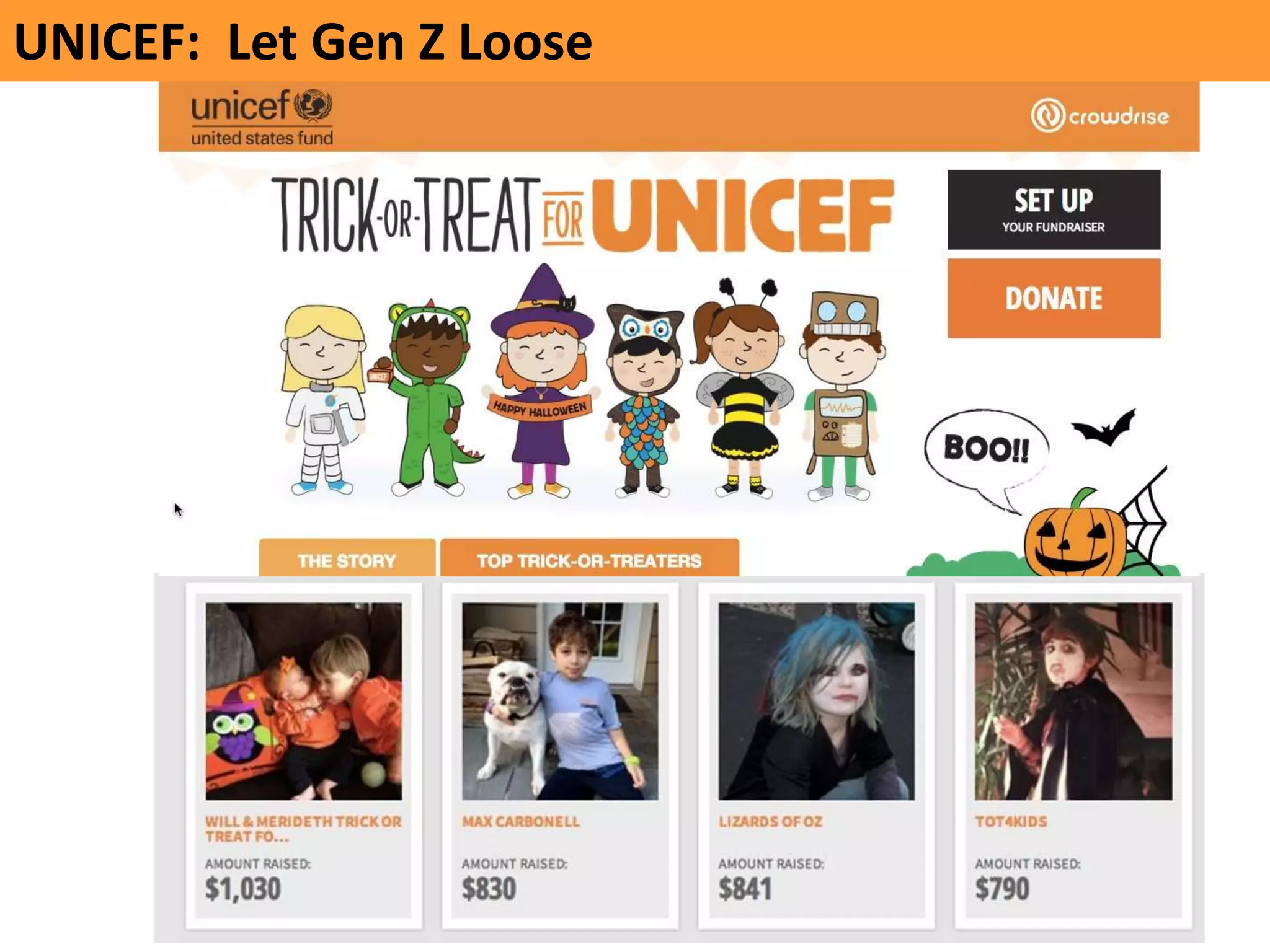 UNICEF:	
  	
  Let	
  Gen	
  Z	
  Loose	
  
 