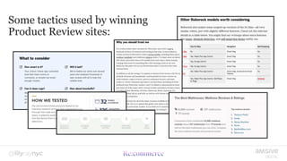 Some tactics used by winning
Product Review sites:
 