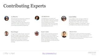 Contributing Experts
 