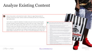 Analyze Existing Content
 