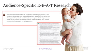 Audience-Specific E-E-A-T Research
 