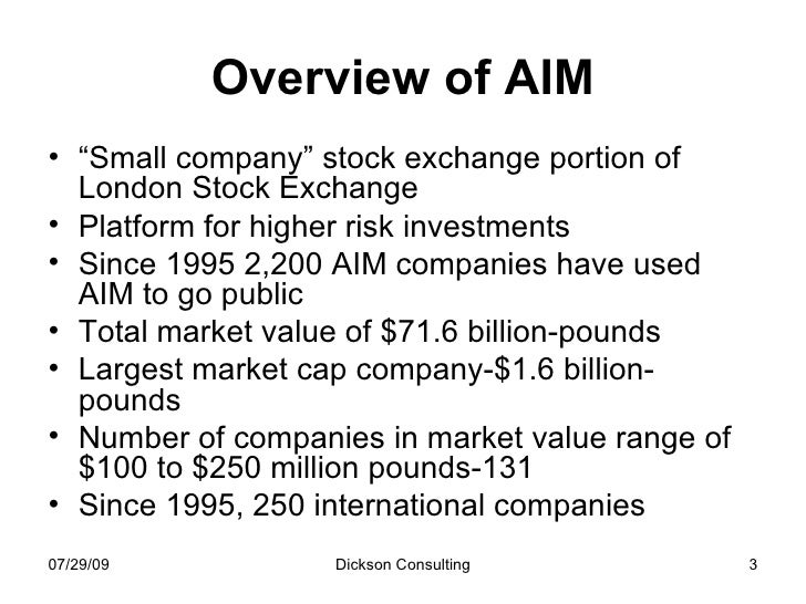 London Stock Exchange AIM Listing