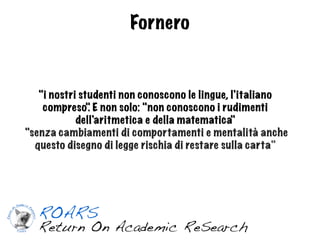 Quanti laureati? 34 su 36
 