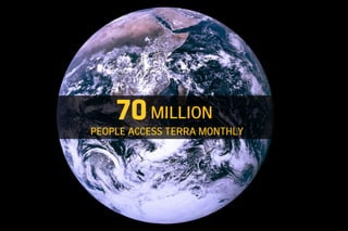 MILLION
PEOPLE ACCESS TERRA MONTHLY
 