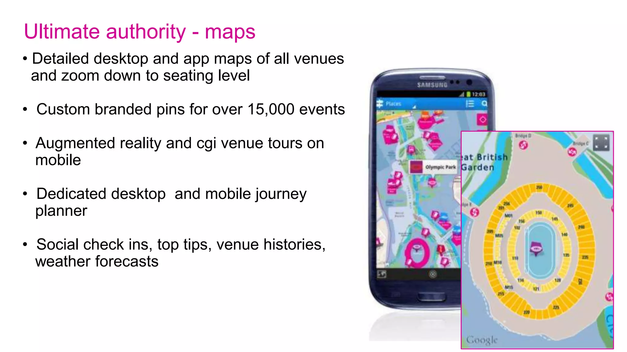 
Our Games-time online ambition
We set out a vision in 2010 To be the most visited Games-time website ever




                                                                       
comprising:

1. Ultimate authority on the Games with comprehensive, unbiased provision of
   results;
2. A 'sense of live' that provides greater access to the event wherever the user
   is;
3. Appealing to all audiences, irrespective of
   location, ability, age, background, and level of sporting knowledge;
4. Encouraging people to interact and engage with the inspiring stories of the
   Games.
5. Generate revenue (target confidential, sorry chaps)
 