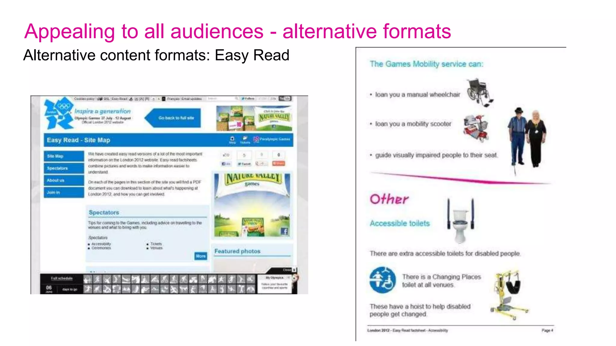 Appealing to all audiences - retention
They came, they stayed
•   Average Olympic visit times/page views per visit (ppv):
        • Web: 8 min 34s average visit time / 8.26 ppv (5m6s/ 6.89ppv Paralympics)
        • Apps (mobile): 23 ppv
        • Apps (tablet): 29 ppv

•   4+ star ratings for both Apps across all platforms and thousands of positive reviews

        “just like the Olympics as a whole, BRILLIANT!”
        “oh so good”
        “great stuff. Essential”
        “great app. Even I can use it”
        “Brilliant app I used to inform my TV viewing”
 
